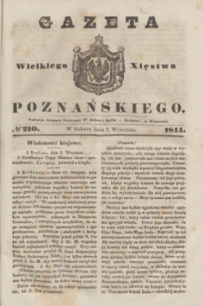 Gazeta Wielkiego Xięstwa Poznańskiego. 1844, № 210 (7 września)