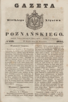 Gazeta Wielkiego Xięstwa Poznańskiego. 1844, № 213 (11 września)