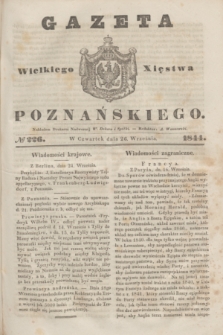 Gazeta Wielkiego Xięstwa Poznańskiego. 1844, № 226 (26 września)