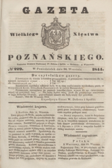 Gazeta Wielkiego Xięstwa Poznańskiego. 1844, № 229 (30 września)