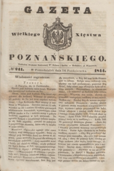 Gazeta Wielkiego Xięstwa Poznańskiego. 1844, № 241 (14 października)