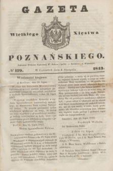Gazeta Wielkiego Xięstwa Poznańskiego. 1843, № 179 (3 sierpnia)