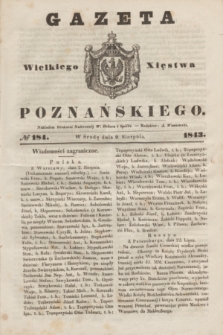 Gazeta Wielkiego Xięstwa Poznańskiego. 1843, № 184 (9 sierpnia)