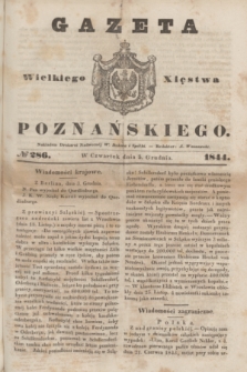 Gazeta Wielkiego Xięstwa Poznańskiego. 1844, № 286 (5 grudnia)