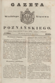 Gazeta Wielkiego Xięstwa Poznańskiego. 1844, № 294 (14 grudnia)