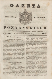 Gazeta Wielkiego Xięstwa Poznańskiego. 1843, № 200 (28 sierpnia)