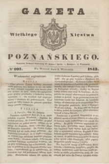 Gazeta Wielkiego Xięstwa Poznańskiego. 1843, № 207 (5 września)