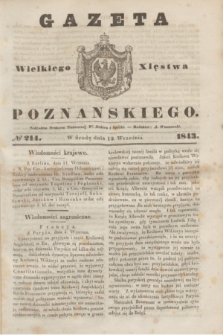 Gazeta Wielkiego Xięstwa Poznańskiego. 1843, № 214 (13 września)