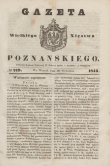 Gazeta Wielkiego Xięstwa Poznańskiego. 1843, № 219 (19 września)
