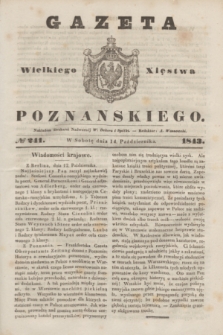 Gazeta Wielkiego Xięstwa Poznańskiego. 1843, № 241 (14 października)