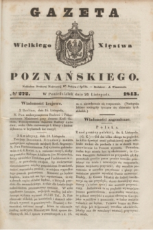 Gazeta Wielkiego Xięstwa Poznańskiego. 1843, № 272 (20 listopada)