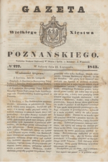 Gazeta Wielkiego Xięstwa Poznańskiego. 1843, № 277 (25 listopada)