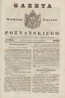 Gazeta Wielkiego Xięstwa Poznańskiego. 1843, № 284 (4 grudnia)