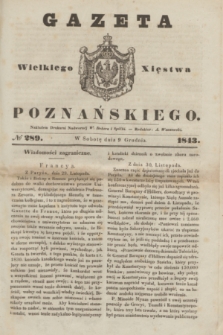Gazeta Wielkiego Xięstwa Poznańskiego. 1843, № 289 (9 grudnia)