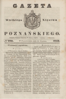 Gazeta Wielkiego Xięstwa Poznańskiego. 1843, № 290 (11 grudnia)