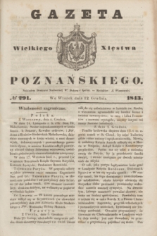 Gazeta Wielkiego Xięstwa Poznańskiego. 1843, № 291 (12 grudnia)