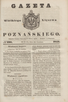 Gazeta Wielkiego Xięstwa Poznańskiego. 1843, № 292 (13 grudnia)