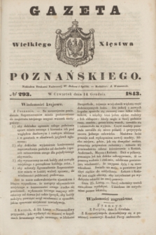 Gazeta Wielkiego Xięstwa Poznańskiego. 1843, № 293 (14 grudnia)