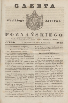 Gazeta Wielkiego Xięstwa Poznańskiego. 1843, № 296 (18 grudnia) + dod.