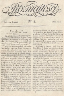 Rozmaitości : pismo dodatkowe do Gazety Lwowskiej. 1829, nr 2