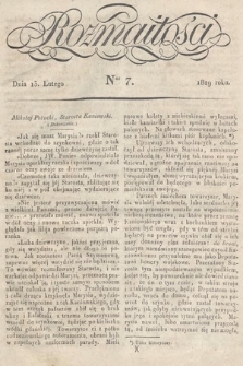 Rozmaitości : pismo dodatkowe do Gazety Lwowskiej. 1829, nr 7