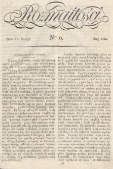 Rozmaitości : pismo dodatkowe do Gazety Lwowskiej. 1829, nr 9