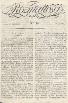 Rozmaitości : pismo dodatkowe do Gazety Lwowskiej. 1829, nr 16