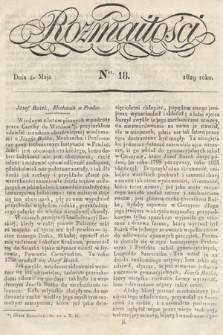 Rozmaitości : pismo dodatkowe do Gazety Lwowskiej. 1829, nr 18