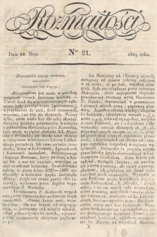 Rozmaitości : pismo dodatkowe do Gazety Lwowskiej. 1829, nr 21