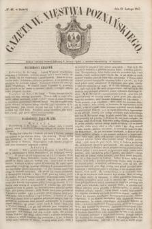 Gazeta W. Xięstwa Poznańskiego. 1847, № 49 (27 lutego)