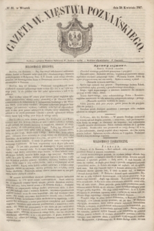 Gazeta W. Xięstwa Poznańskiego. 1847, № 91 (20 kwietnia)