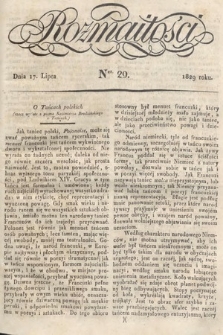 Rozmaitości : pismo dodatkowe do Gazety Lwowskiej. 1829, nr 29
