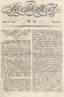 Rozmaitości : pismo dodatkowe do Gazety Lwowskiej. 1829, nr 31