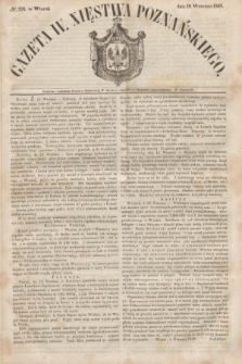 Gazeta W. Xięstwa Poznańskiego. 1848, № 218 (19 września)