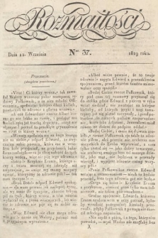 Rozmaitości : pismo dodatkowe do Gazety Lwowskiej. 1829, nr 37