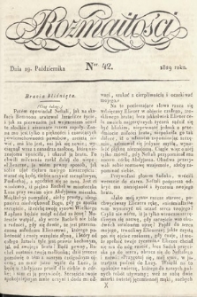 Rozmaitości : pismo dodatkowe do Gazety Lwowskiej. 1829, nr 42