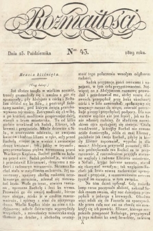 Rozmaitości : pismo dodatkowe do Gazety Lwowskiej. 1829, nr 43
