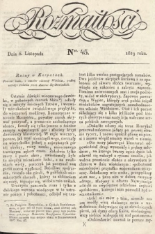 Rozmaitości : pismo dodatkowe do Gazety Lwowskiej. 1829, nr 45