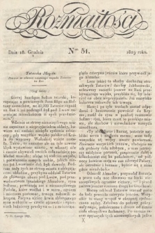 Rozmaitości : pismo dodatkowe do Gazety Lwowskiej. 1829, nr 51