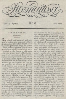 Rozmaitości : oddział literacki Gazety Lwowskiej. 1827, nr 3