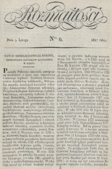 Rozmaitości : oddział literacki Gazety Lwowskiej. 1827, nr 6