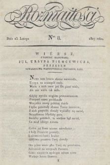 Rozmaitości : oddział literacki Gazety Lwowskiej. 1827, nr 8