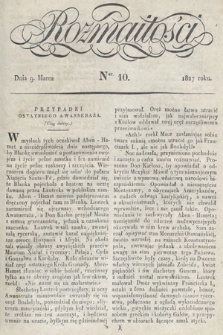 Rozmaitości : oddział literacki Gazety Lwowskiej. 1827, nr 10