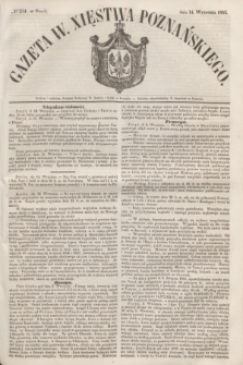 Gazeta W. Xięstwa Poznańskiego. 1853, № 214 (14 września)