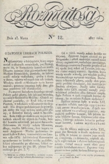 Rozmaitości : oddział literacki Gazety Lwowskiej. 1827, nr 12