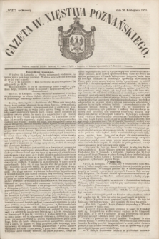 Gazeta W. Xięstwa Poznańskiego. 1853, № 277 (26 listopada)