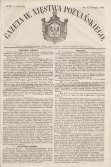 Gazeta W. Xięstwa Poznańskiego. 1853, № 278 (27 listopada)