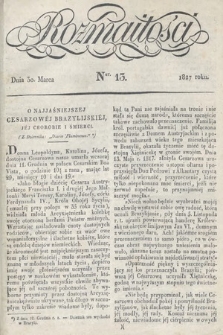 Rozmaitości : oddział literacki Gazety Lwowskiej. 1827, nr 13