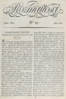 Rozmaitości : oddział literacki Gazety Lwowskiej. 1827, nr 18