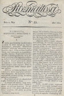 Rozmaitości : oddział literacki Gazety Lwowskiej. 1827, nr 19